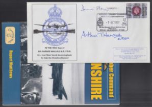 Arthur "Bomber" Harris signed RAf cover, with a book on Hero's of Bomber Command