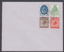 1929 Postal Union Congress low values on crested envelope with Congress CDS