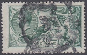 1913 GV £1 green Seahorse