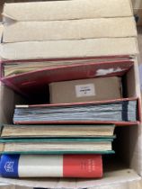 Mixed box of various albums and stockbooks including Australia covers,