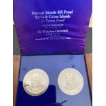1974 Cayman $25 Proof and Turks and Caicos 20 Crowns two coin set in special display box