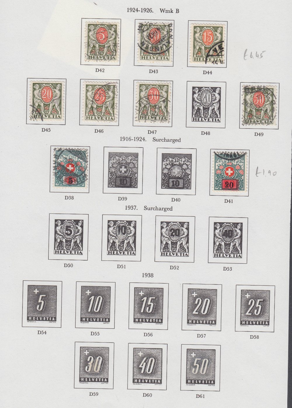 STAMPS SWITZERLAND 1913-46 Pro Juventute Charity stamps used STC £1283 - Bild 7 aus 7