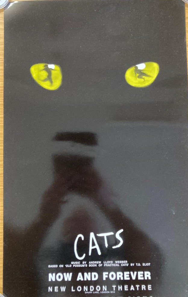 Original CATS West End Theatre poster printed by Dewynters 1981