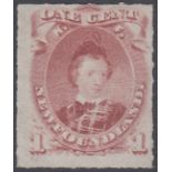 1877 1c Lake Red (rouletted) mounted mint SG 40 Cat £130