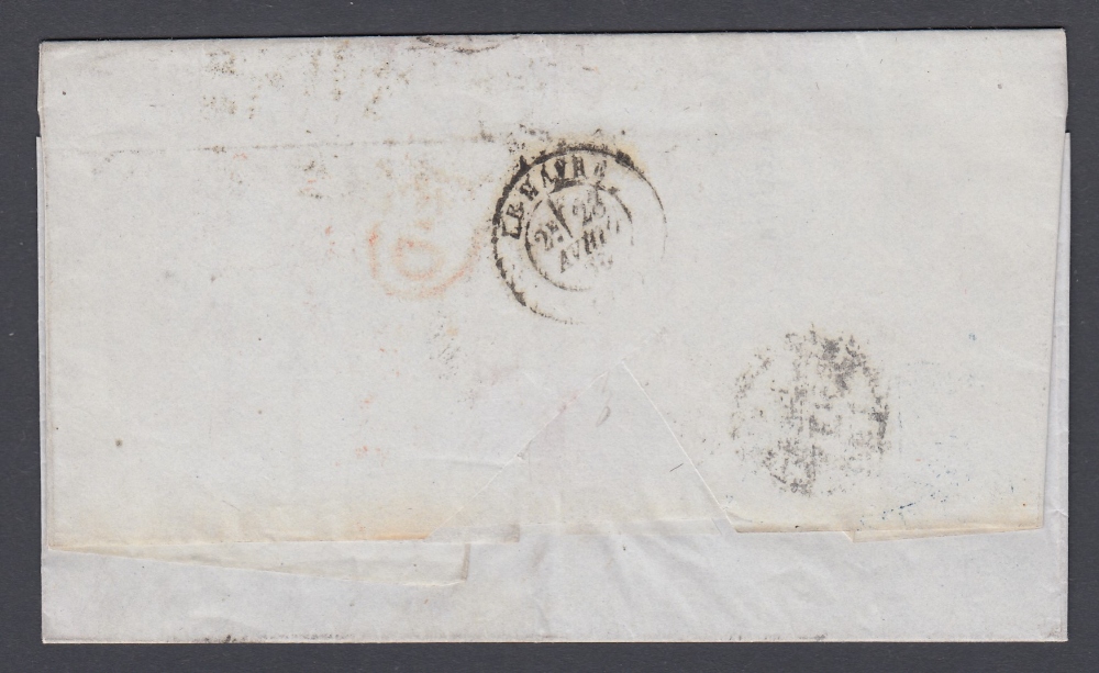 STAMPS 1870 Late Fee L1 cover from London to France - Image 2 of 2