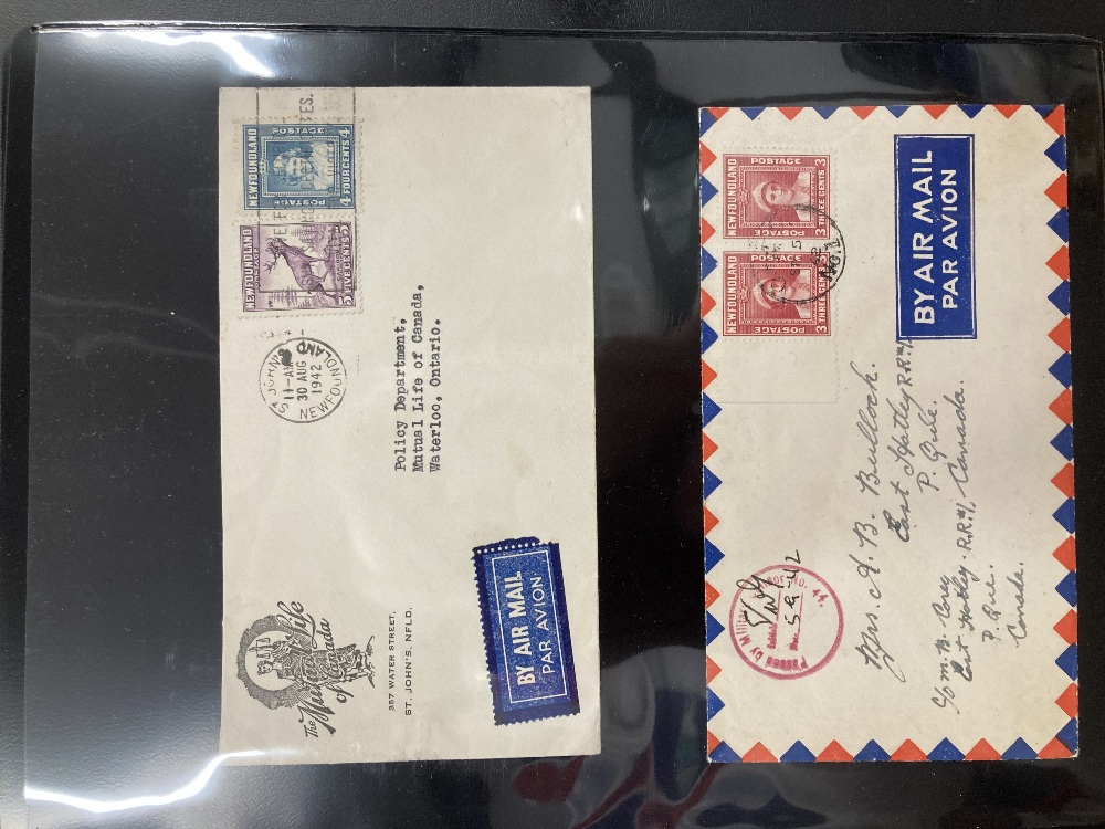Album of early postal history covers and cards QV to GVI , postcards, covers, airmails etc - Image 4 of 4