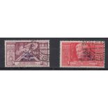 1938 Dodecanese Augustus 1l + 1l and 5l + 1l fine used Cat £99