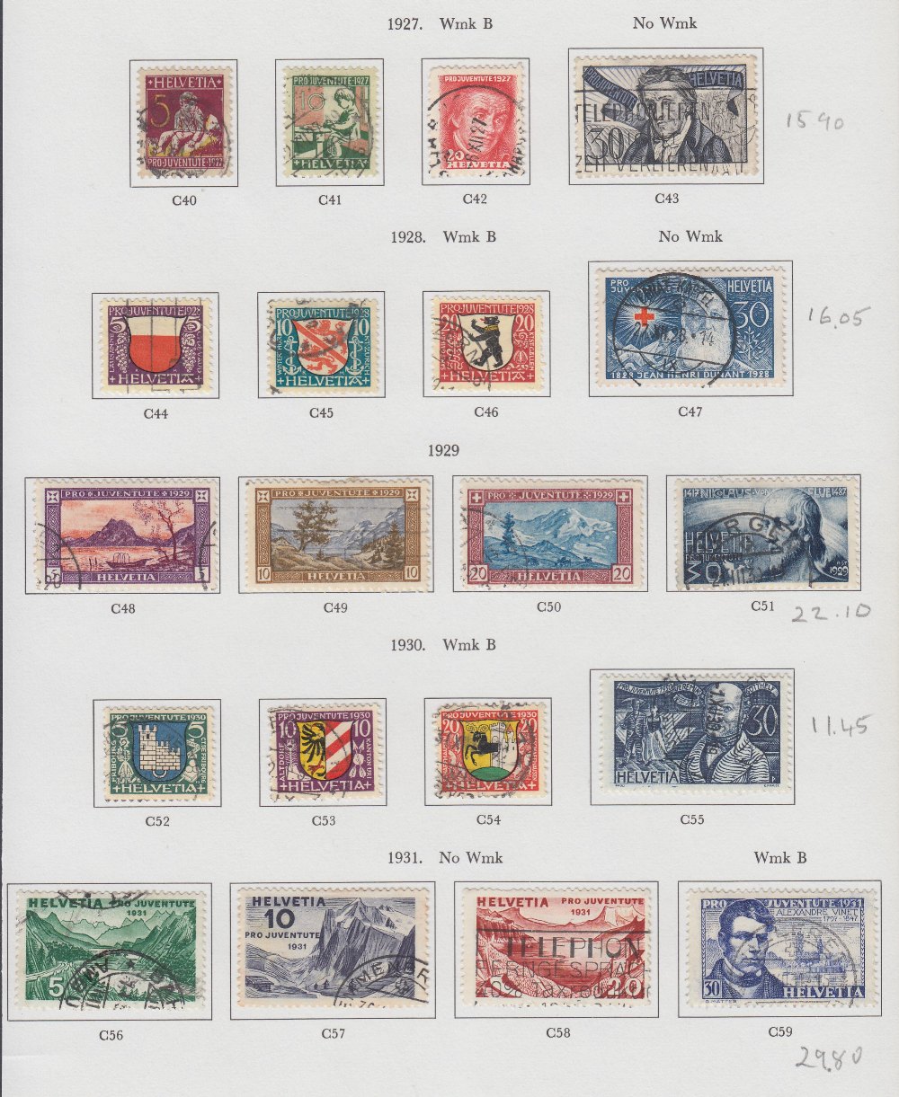 STAMPS SWITZERLAND 1913-46 Pro Juventute Charity stamps used STC £1283 - Bild 4 aus 7