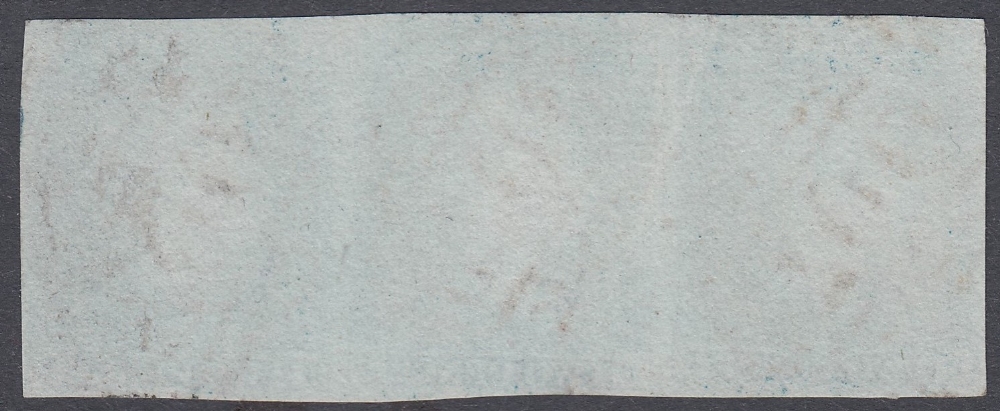 1841 2d Blue fine four margin strip of three (BI- BK) - Image 2 of 2
