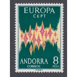 Spanish Andorra 1972 Europa 8p unmounted mint cat £180