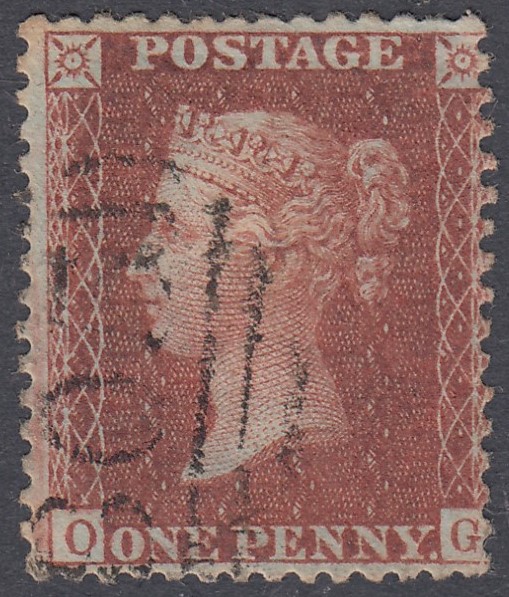 1855 1d Deep Red Brown very fine used Plate 24 (OG) SG 29 C8