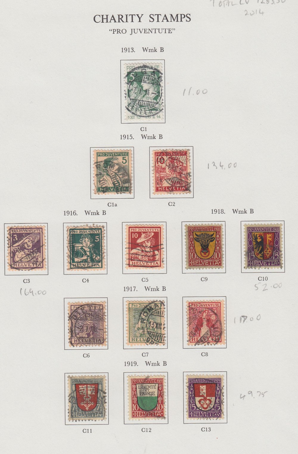 STAMPS SWITZERLAND 1913-46 Pro Juventute Charity stamps used STC £1283 - Bild 6 aus 7
