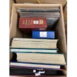 Mixed box with World stockbooks, cover albums etc