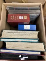 Mixed box with World stockbooks, cover albums etc