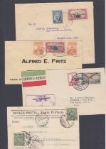 STAMPS : Mexico, four items including a 1903 postcard sent to Sweden