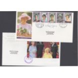 1998 Diana and 2000 Queen Mother FDC's both with Buckingham Palace CDS