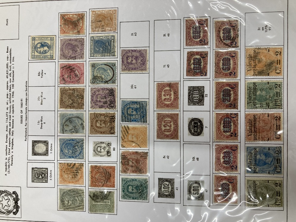 Used collection 1862-1976 in loose leaf album on pages