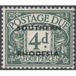 POSTAGE DUE, 1951 4d dull grey-green, lightly M/M