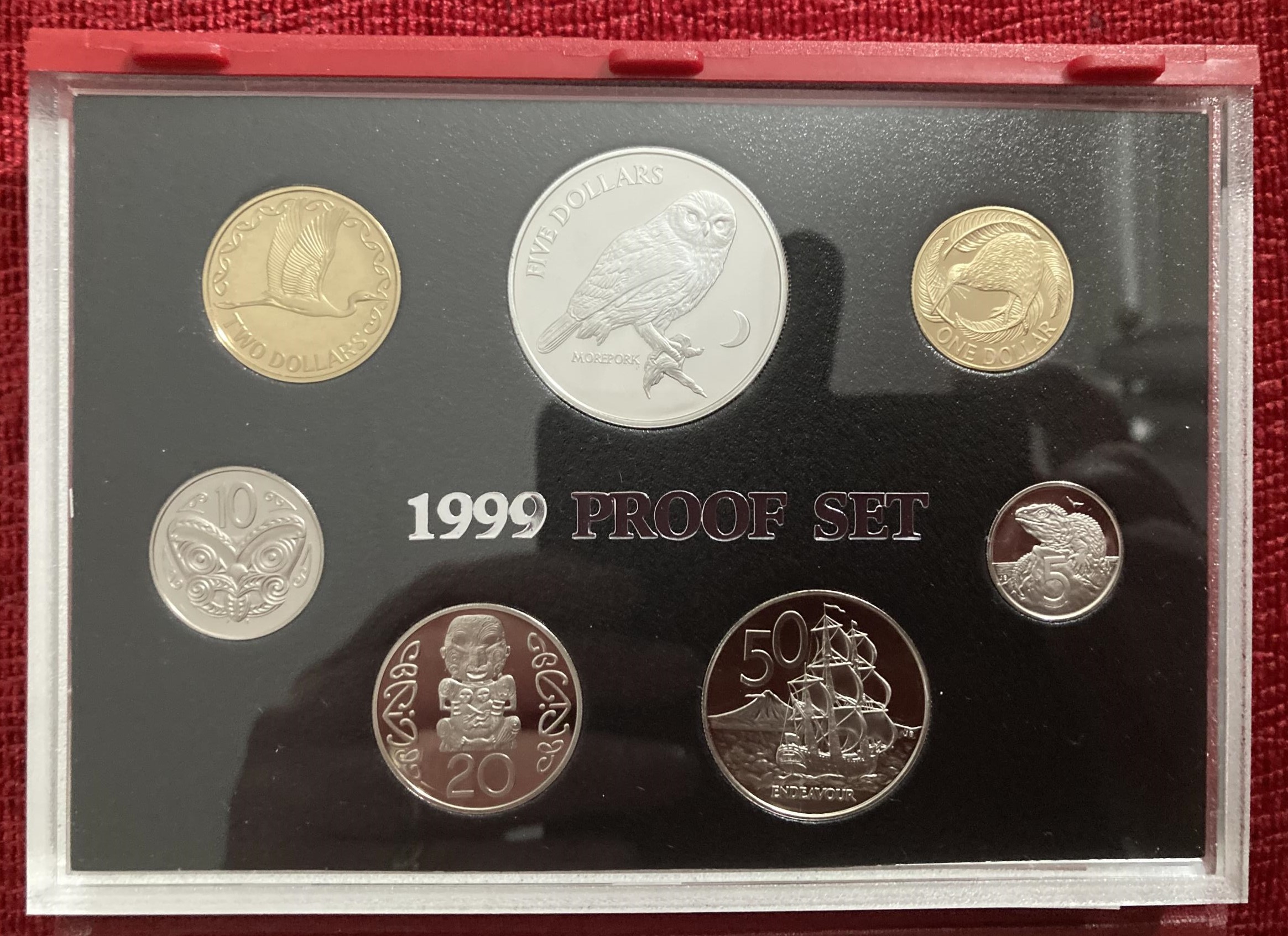 COINS 1999 New Zealand reserve bank proof set with Silver $5 coin - Image 2 of 4