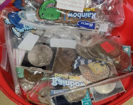 A selection of mixed GB and foreign coins