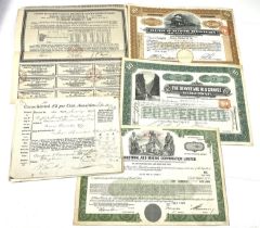 SHARE CERTIFICATE: Mexico North Western Railway Co. 1911, 2 others and earlier Annuity certificates