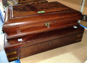 Two 19th century mahogany collector's boxes, 44 x 42cm