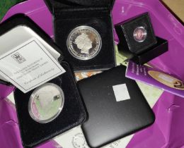 TRISTAN DA CUNHA, one eighth sovereign 2022, 1 laurel 2022, a fine silver Krugerrand, a Gibraltar