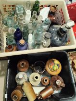 A selection of vintage stoneware bottles etc