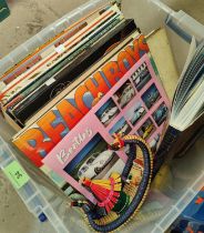 A selection of LP records:  The Beatles Help & White Album; etc.