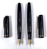 Two Parker 'Victory' vintage pens with 14k gold nibs
