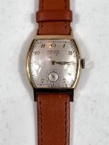 A GRUEN vintage veri-thin shaped rectangular watch c. 1940