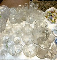 A selection of cut glass drinking glasses