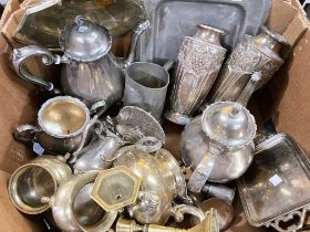 A selection of silverplated items