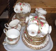 A good selection of Royal Albert Old Country Roses tea ware
