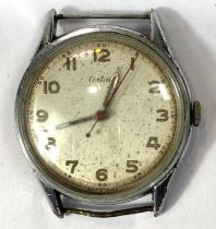 A vintage stainless steel cased Cartier gents wristwatch with Arabic numerals