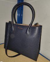 Michael Kors - Studio Mercer large leather navy convertible tote bag double handles as new