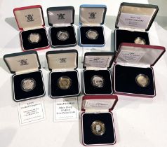 GB 1997 and 1998 £2 silver proof piedforts and 2 others 1997/8 and 5 silver £2 proof coins including