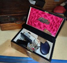A selection of collectables, coins etc, an Artists box and a cutlery box