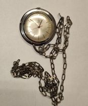 A Certina fob watch on chain