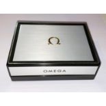 An Omega watch box issued to commemorate the 1968 Mexico Olympic games