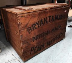 A large vintage advertising chest, Bryant & May's British made pearl matches, 78 x 52cm.