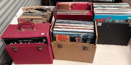 A large collection of LP records