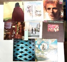 Seven LP Records:- 'Pink Floyd, Wish Your Were Here' 'Faces - A Nod's as good as a Wink'; David