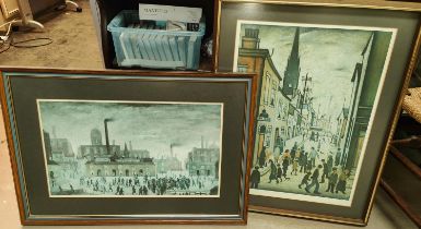 After L.S Lowrey, two framed unsigned prints