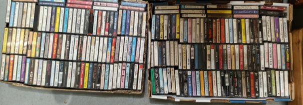 A large collection of rock and pop cassette tapes, including various artists 300+