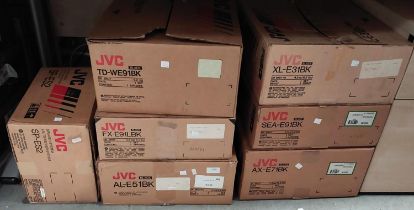 A large selection of JVC boxed Hi-fi stereo equipment AX-E71BK, AL-E51BK and similar