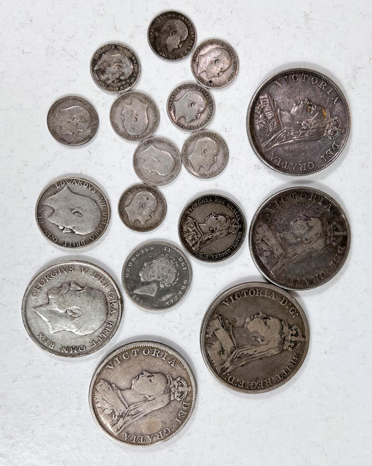 A selection of GB pre-1920 silver coins, 4.4oz - Image 3 of 4