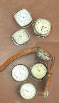 A collection of vintage gents 1930's Art Deco watches