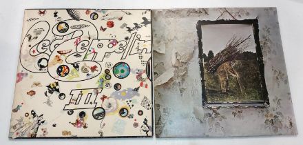 Two Led Zeppelin LP's, Led Zeppelin III and untitled