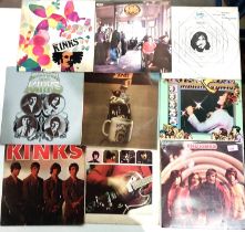 Nine 'The Kink' LP records 'Are The Village Green Preservation Society', 'Everybody's in Showbiz'